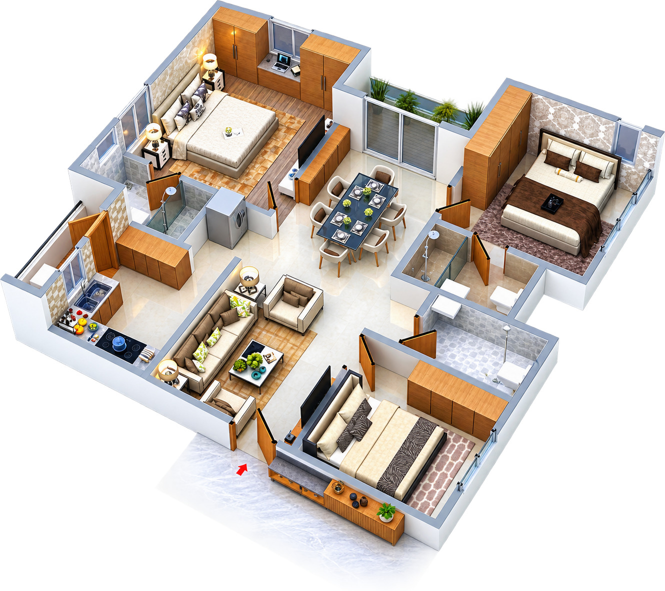 East 3 BHK