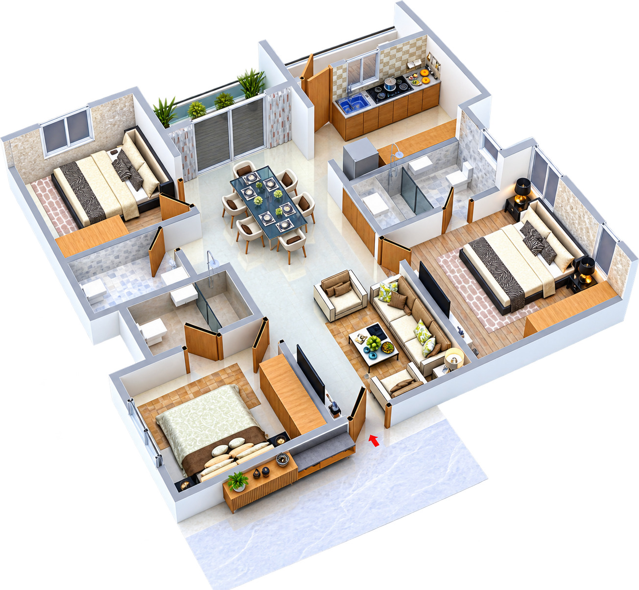 West 3 BHK
